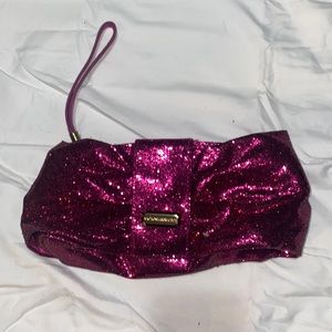 Victoria Secret hot pink shiny wristlet